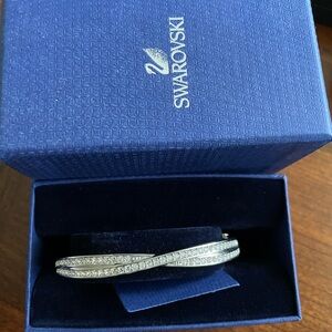 Swarovski Silver Tone Crystal Bracelet/Bangle